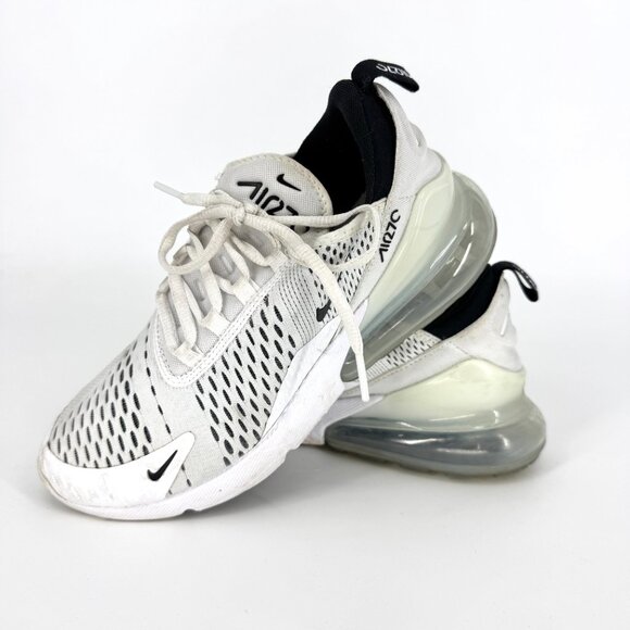 Nike Air Max 270 Sneakers White with Black Size 8 - Picture 6 of 9
